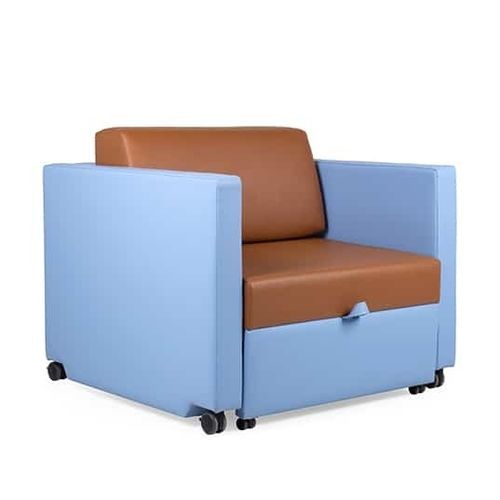 Poltrona per sala d'attesa - CARE FRONT - FENABEL - convertibile / con rotelle / letto