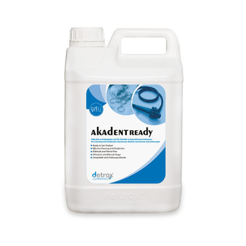 Disinfettante per endoscopi - Akadent Ready - Detro Healthcare - per pavimenti / per strumenti chirurgici / liquido