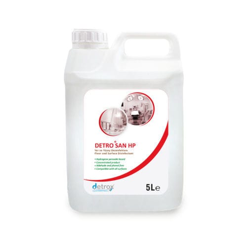 Disinfettante per pavimenti e altre superfici - Detro San HP - Detro Healthcare - liquido / 5000 ml / a base di acido