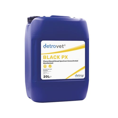 Disinfettante per pavimenti e altre superfici - Detrovet Black Px - Detro Healthcare - liquido / 1000 ml / 5000 ml