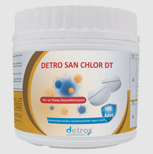 Disinfettante per pavimenti - Detro San Chlor DT - Detro Healthcare - in polvere / a base di cloro