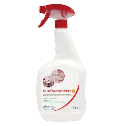 Disinfettante per vetri - Detro San HP - Detro Healthcare - per dispositivi medici / per pavimenti e altre superfici / in schiuma