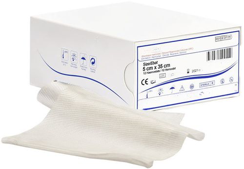Agente emostatico striscia di tessuto - Delta A Healthcare - per chirurgia ORL / per chirurgia delle piaghe / per chirurgia cardiovascolare