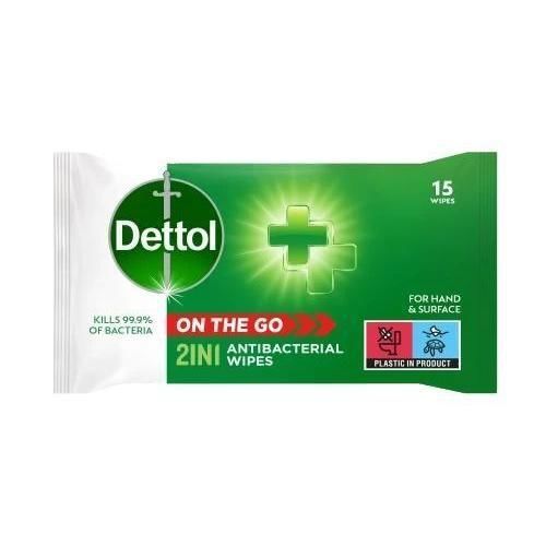 Salvietta detergente per l’igiene delle mani - On The Go - Dettol - 15 pezzi