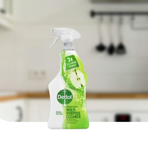 Detergente liquido - Green Apple - Dettol - 1000 ml / a base di perossido di idrogeno / a base di alcol
