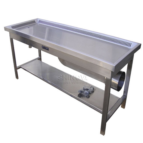 Tavolo di dissezione - DT-1600 - Shinova Medical Co., Ltd - rettangolare / in acciaio inossidabile
