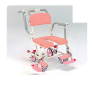 Sedia da doccia con braccioli - SW-11W - Matsunaga Manufactory - con rotelle / con schienale / ad altezza regolabile