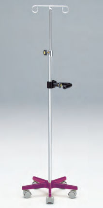 Asta portaflebo con rotelle - MR-IG-3TMG - Matsunaga Manufactory - 2 ganci / amagnetica