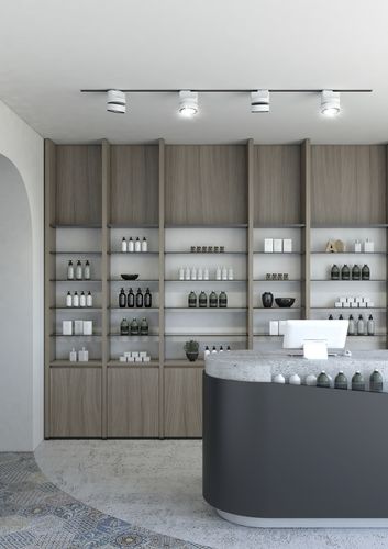Espositore a muro - GIUNCO - Farmacia Italiana - ad altezza regolabile