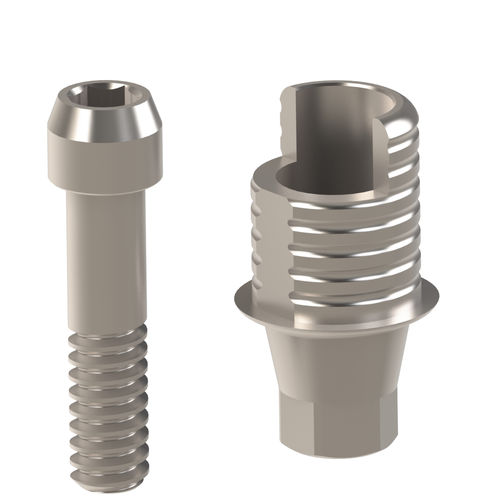 Pilastro dentale per impianto in titanio - 21.387.30.000 - Heliocos GmbH - ad esagono interno / dritto / Ti-base
