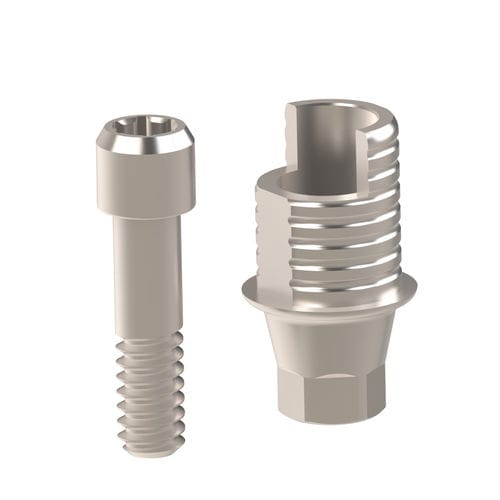 Pilastro dentale per impianto in titanio - 21.820.30.000 - Heliocos GmbH - ad esagono interno / dritto / Ti-base