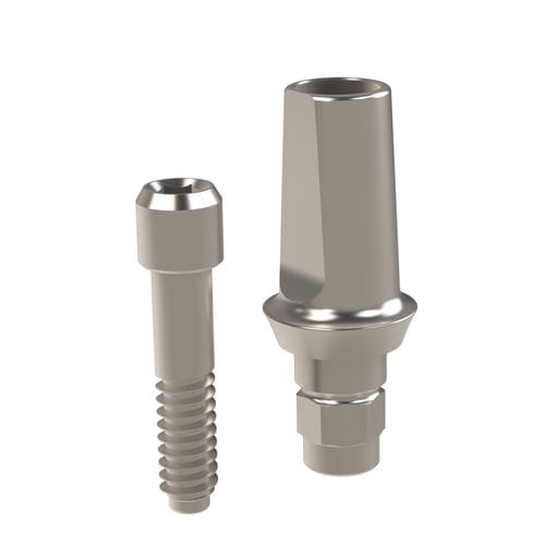 Pilastro dentale per impianto in titanio - 21.598.34.000 - Heliocos GmbH - ad esagono interno / dritto / cementato