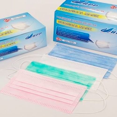 Mascherina chirurgica per adulti - MSK01 - Health Production Products - scatola da 50 pezzi / blu / bianca