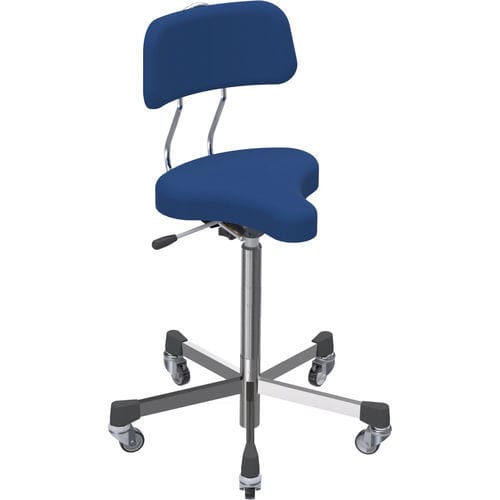 Sedia con schienale alto - H01-154.008 - Hess Medizintechnik - a forma di sella / ad altezza regolabile