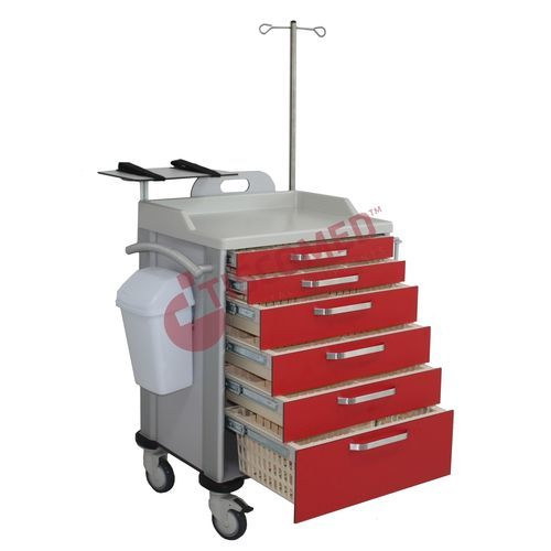 Carrello di emergenza - TEC 4510 - Tiscomed - medico / ospedaliero / per farmaci