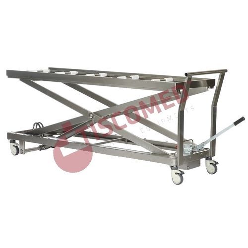 Barella con carrello di trasferimento - TOMU 6200 - Tiscomed - mortuaria / manuale / idraulica