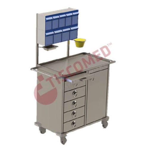 Carrello medico - TCDE 1590 - Tiscomed - ospedaliero / per farmaci / per medicazione