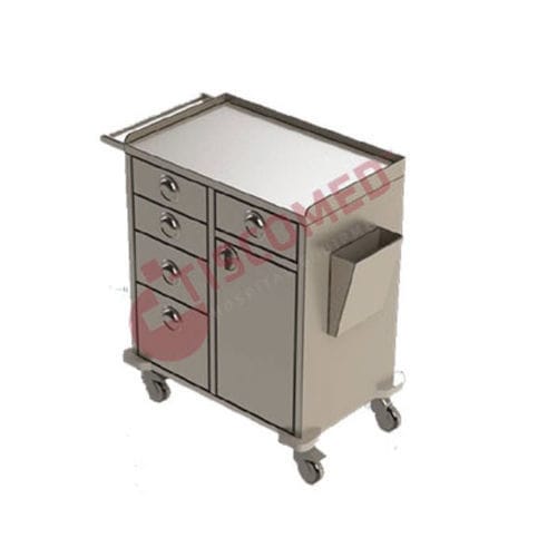 Carrello medico - TCDE 1595 - Tiscomed - ospedaliero / portamedicinali / multifunzione