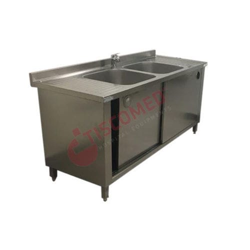 Stazione di pulizia per strumenti medici - TINI 4040 - Tiscomed - per l'industria medica / con lavandino / in acciaio inossidabile