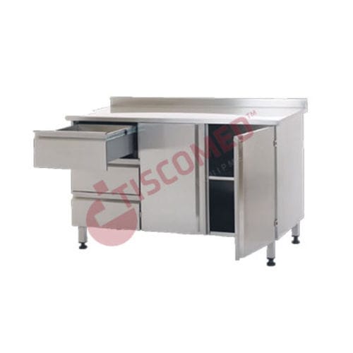 Tavolo da lavoro - TTVA 4725 - Tiscomed - per ambulatorio / rettangolare / mobile
