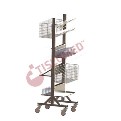 Carrello portabiancheria medico - TFSS 5000 - Tiscomed - da trasporto / multifunzione / 3 ripiani