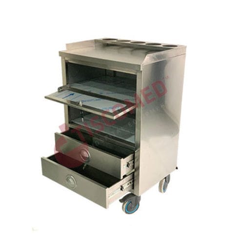 Carrello medico - TCDE 1580 - Tiscomed - ospedaliero / per farmaci / multifunzione