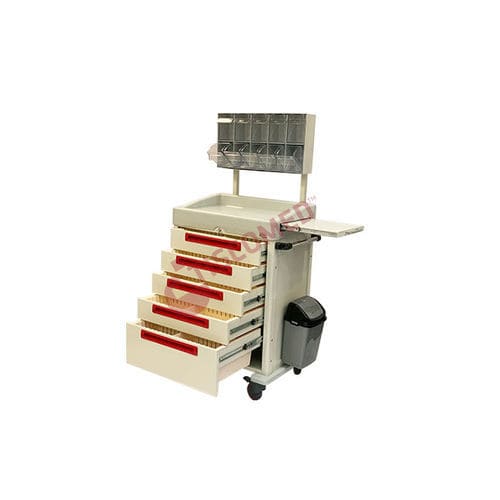 Carrello per anestesia - TCAC 1300 - Tiscomed - medico / ospedaliero / portamedicinali