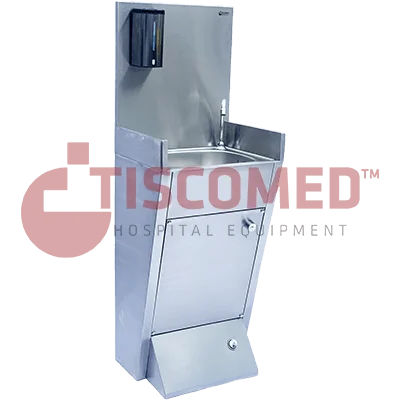 Lavandino medico - TINI 4081 - Tiscomed - per area di igiene / 1 postazione / in acciaio inossidabile