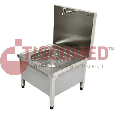 Lavandino per area di igiene - TINI 4087 - Tiscomed - 1 postazione / in acciaio inossidabile / con gocciolatoio