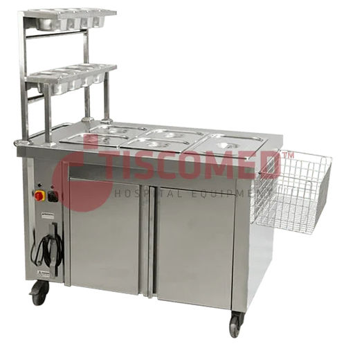 Carrello ospedaliero - TBMT 1200 - Tiscomed - di servizio / per pasti / in acciaio inossidabile
