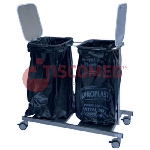 Carrello portarifiuti - TKIB 2520 - Tiscomed - in acciaio inossidabile / mobile