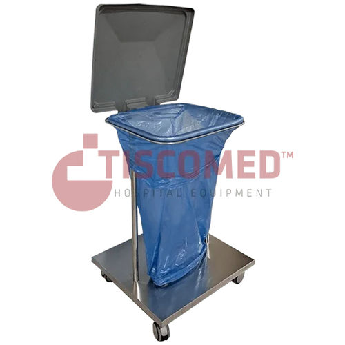 Carrello portarifiuti - TKIB 4000 - Tiscomed - per sala operatoria / in acciaio inossidabile / mobile