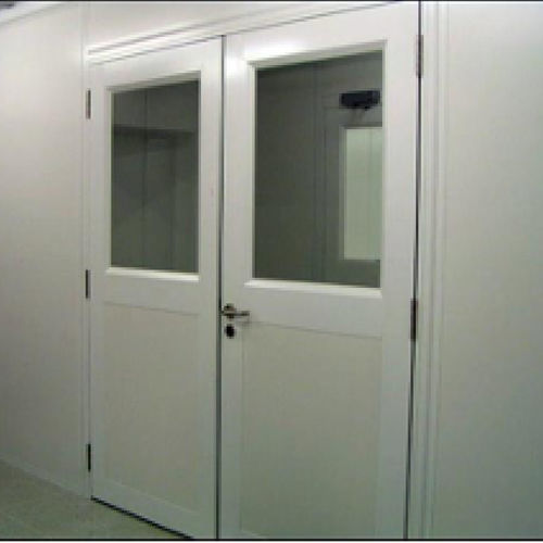 Porta per camera bianca - MayAir Manufacturing (M) Sdn Bhd - battente / in acciaio inossidabile / in alluminio