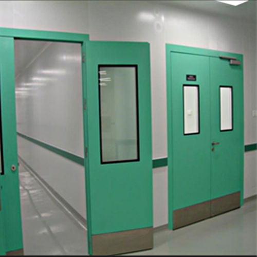 Porta per camera bianca - DL2 - MayAir Manufacturing (M) Sdn Bhd - per l'industria farmaceutica / battente / in acciaio inossidabile