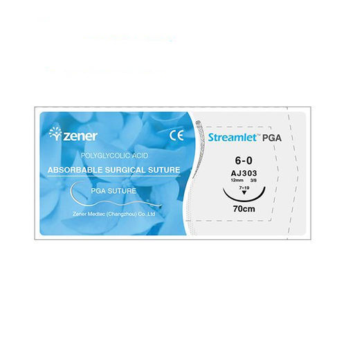 Filo di sutura assorbibile - PGA - Changzhou Zener Medtec - per chirurgia oftalmica / per chirurgia generale / per chirurgia ortopedica