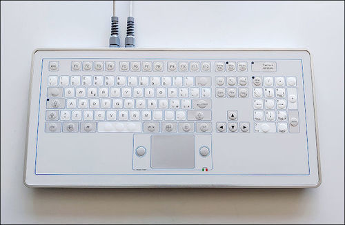 Tastiera con touchpad - KT-105-TM-04 - K-Tronic - in silicone / in alluminio / USB