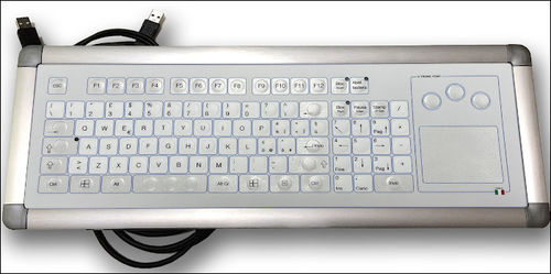 Tastiera con touchpad - KT-96-IM-04 - K-Tronic - in acciaio inossidabile / in alluminio / lavabile