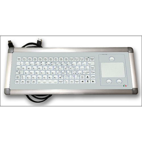Tastiera con touchpad - KT-84-IM-04 - K-Tronic - in alluminio / USB / antimicrobica