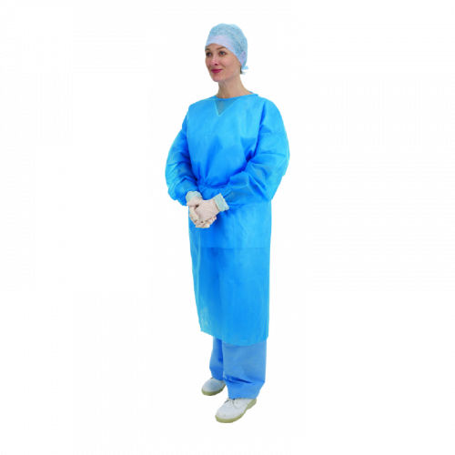 Camice chirurgico per donna - 5520 - Datesand Group - in polipropilene / bianco / blu