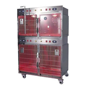 Gabbia veterinaria modulare - HCG-12 - Shanghai TOW Intelligent Technology - con rotelle