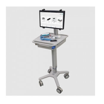 Carrello informatico con stetoscopio - Doctory - sicuro