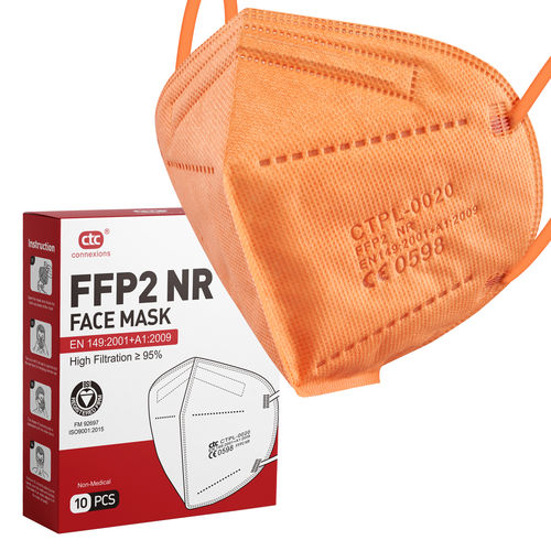 Mascherina di protezione FFP2 - 3D - Connexions Technology - arancione / in tessuto non tessuto