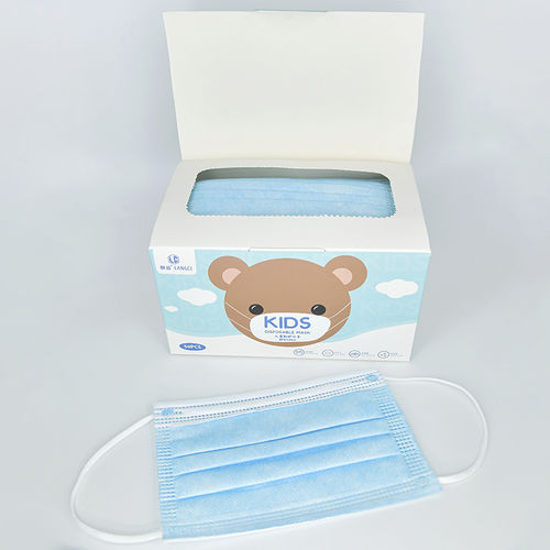Mascherina chirurgica pediatrica - Zhejiang Langci Medical Equipment Co., Ltd. - scatola da 50 pezzi / monouso / a tre strati