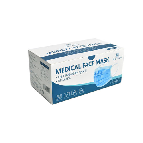 Mascherina chirurgica di tipo II - Zhejiang Langci Medical Equipment Co., Ltd. - per adulti / scatola da 10 pezzi / monouso