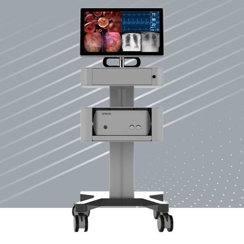 Carrello per telemedicina ad altezza regolabile - ÇİZGİ TEKNOLOJİ ELEKTRONİK TASARIM VE ÜRETİM A.Ş. - sicuro / con cassetti / con touch screen