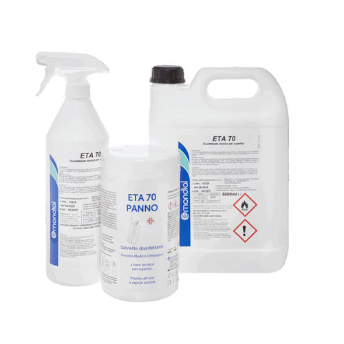 Disinfettante per pavimenti e altre superfici - ETA 70  - Mondial - liquido / 1000 ml / 5000 ml