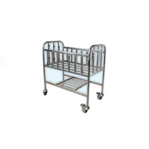 Culla pediatrica ad altezza fissa - MC-11 - jia mei medical products co.,ltd - con rotelle / con scomparti / in acciaio inossidabile