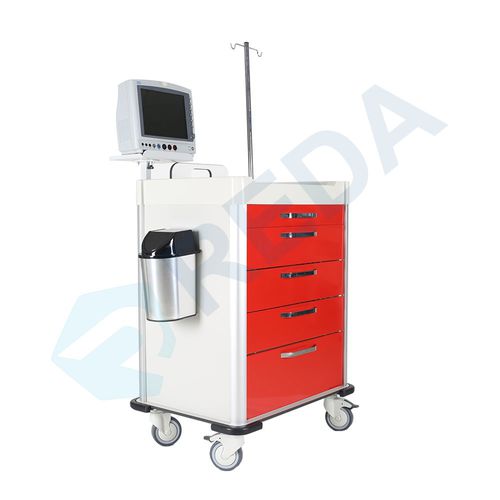 Carrello medico - 2e-08005 - Reda - per uso generale / multifunzione / in acciaio inossidabile