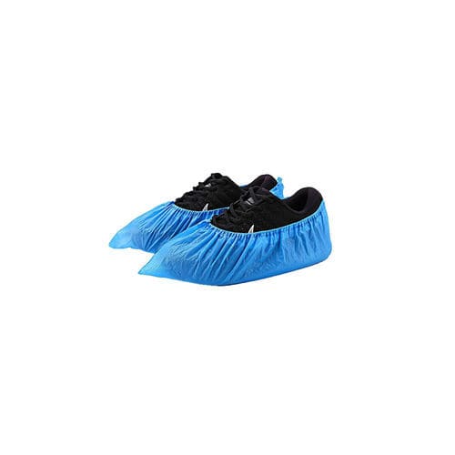 Copriscarpe Monouso Blu - Calzari In CPE Con Elastico, Taglia Unica, Confezione 200 Pezzi - Foto 8