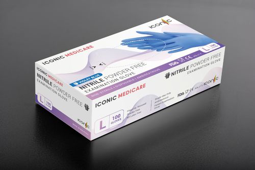 Guanto in nitrile - Iconic Medicare - da esame / da doccia / senza polvere